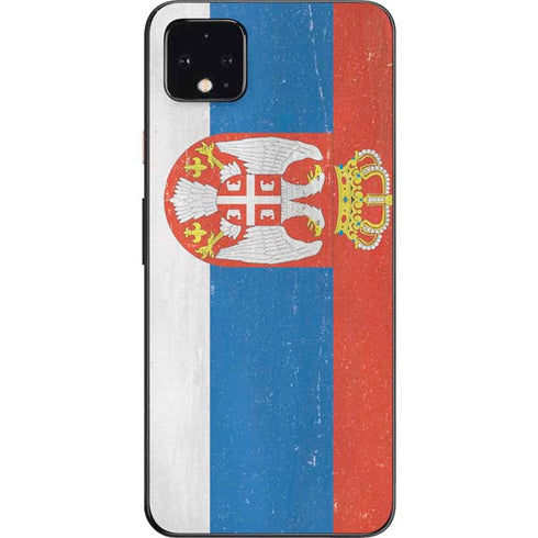 Serbia Flag Distressed Google Pixel 4 XL Skin